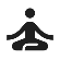 Symbol einer Person in Meditationspose