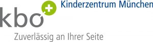 Logo des kbo Kinderzentrum München mit dem Slogan Zuverlässig an Ihrer Seite